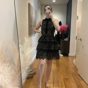 Alice and Olivia black dress